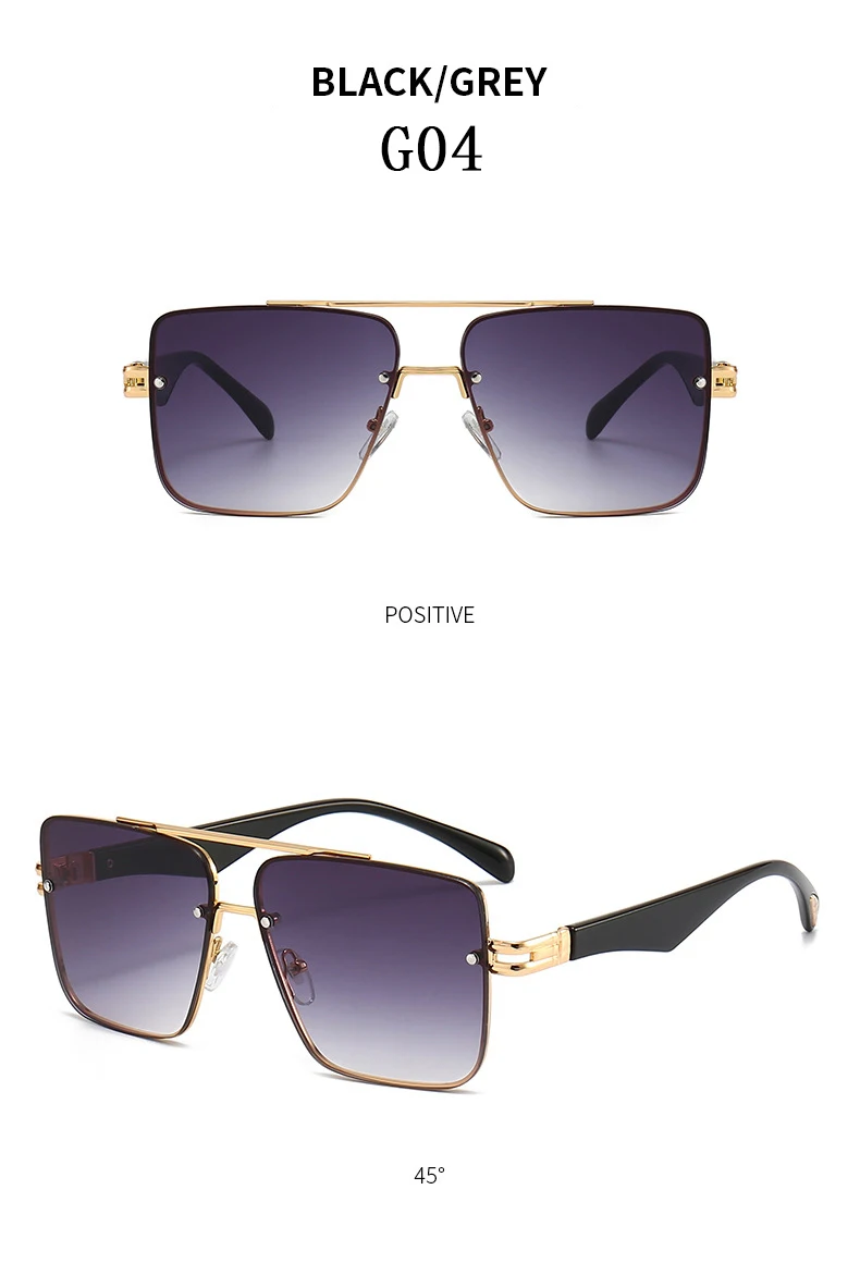Óculos de sol quadrados femininos oversized vintage moda_voghion.com