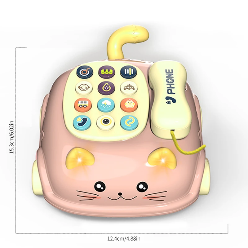 Cell Phone Toy Learning Toys Baby toys 0 12 months Montessori Musical Piano Phone Toys For Baby Girl 13 24 Months Mobile Phone Toys For Kids 2 To 4 Year Old