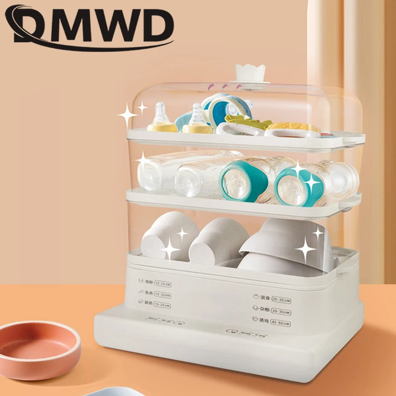 DMWD Household Electric Steamer Multifunctional Eggs Boiler Multi-layer Cooker Food Heating Steamer Breakfast Bun Machine 24L