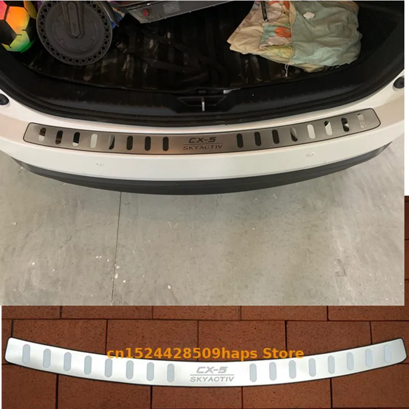 

Стайлинг автомобиля из нержавеющей стали Ультратонкий протектор для заднего бампера автомобиля протектор для багажника Накладка для 2017-2019 Mazda CX-5 CX 5 CX5