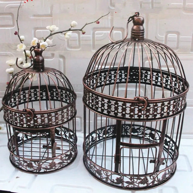 Wrought Metal Bird Cage Decoration  Hanging Bird Cage Decoration - Iron  Metal - Aliexpress