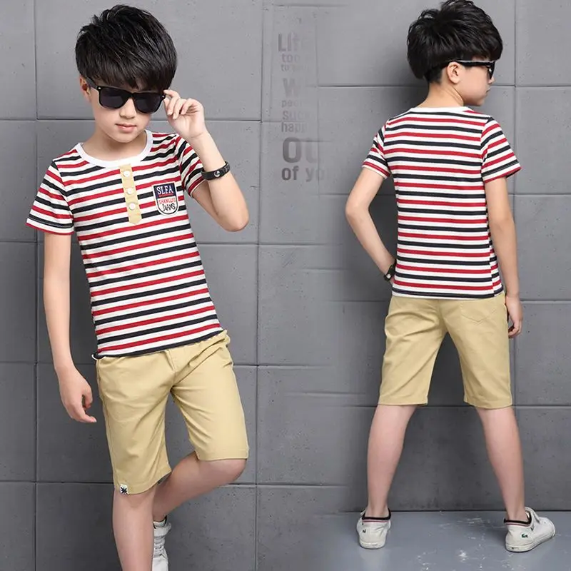 BoysClothesSetSummer2023ShortSleeveTshirtPantsSportBabyKids