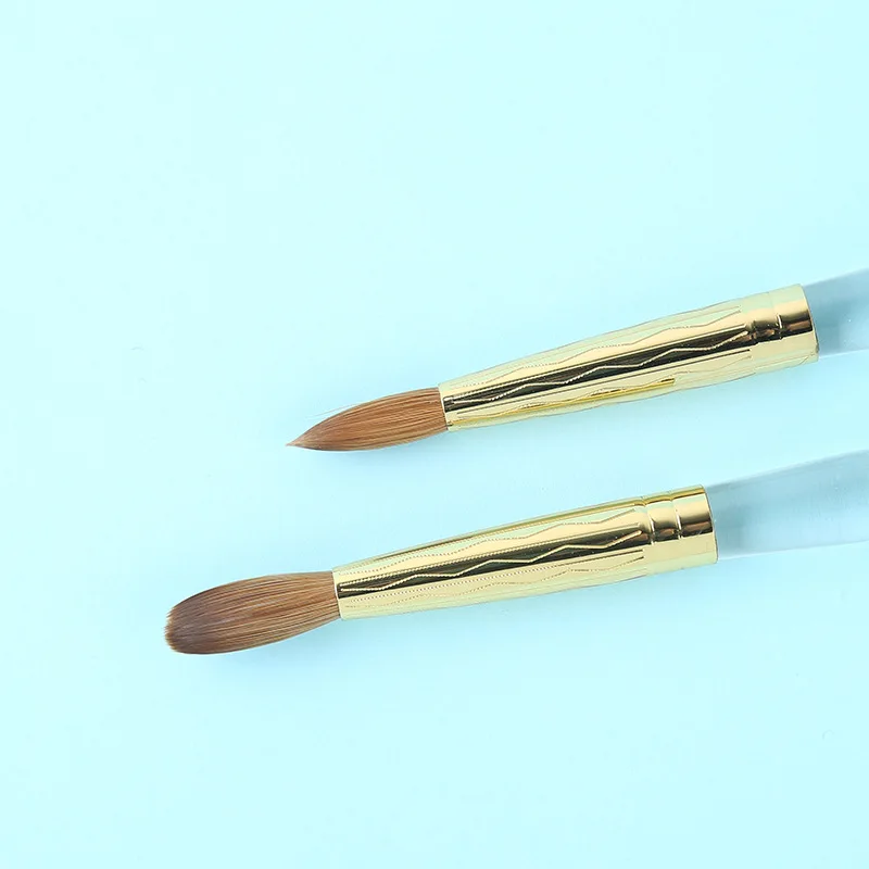 1Ps Manicure Tool Kolinsky Sable Acrylic Nail Art Brush Painting UV Gel Carving Pen 18#20 Polish Liquid Powder DIY Salon Drawing 3