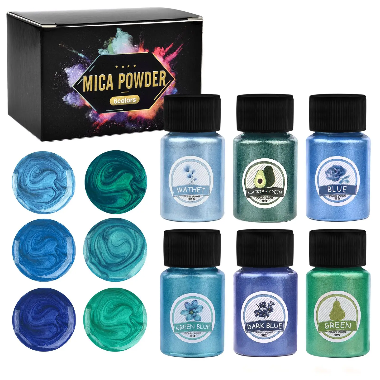 Epoxy Resin Pigment Candle Dyes Pigment Pearl Powder Pearlescent Powder Pigment Pearl Powder Pigment 4-6Colors/Sets Pearl Powder Soap Dyes Epoxy Resin Pigment Filler Colorant Dye DIY Soap Candle Resin Crafts Making Pigment Dye