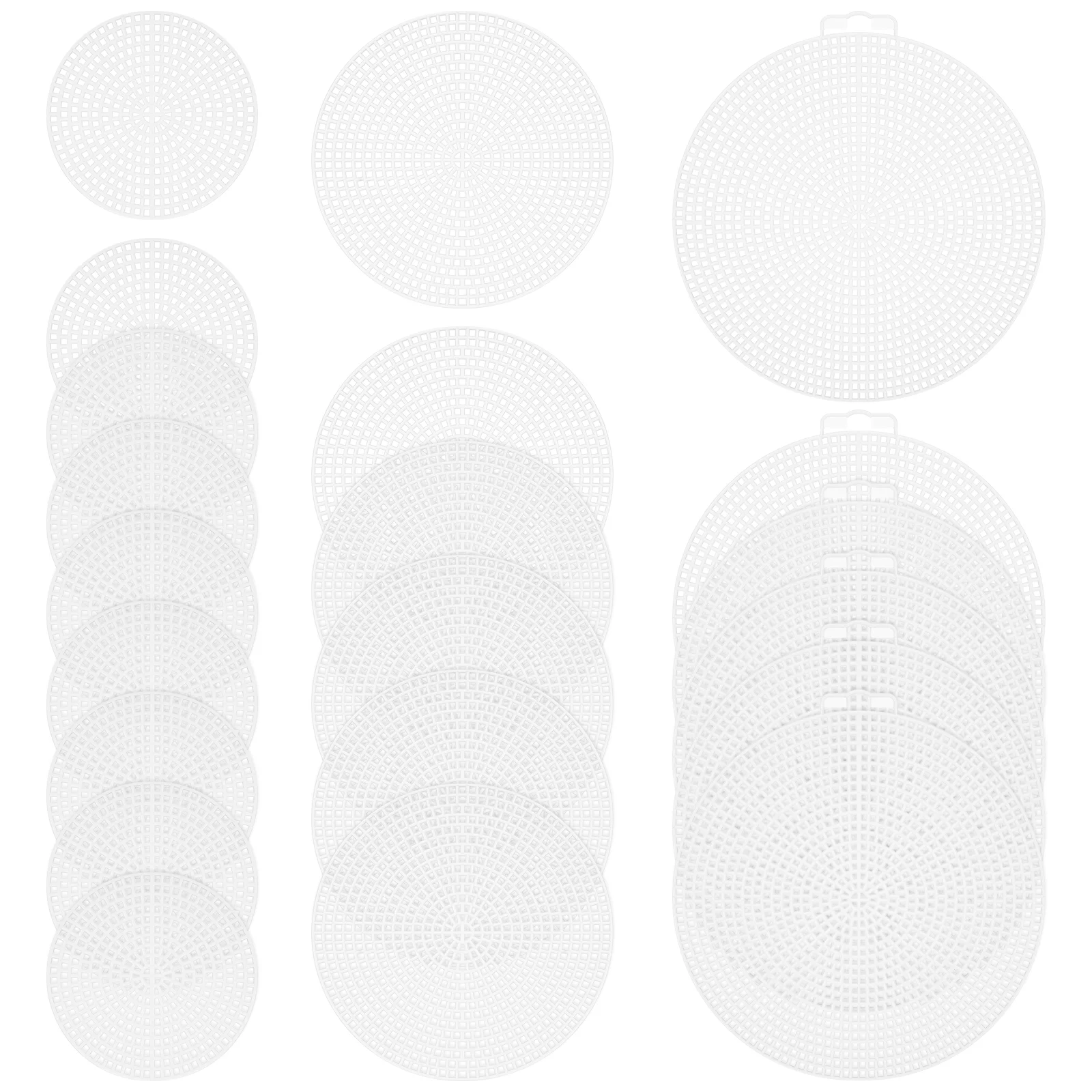 

30 Pcs Cross Stitch Mesh Crochet Hook Plastic Canvas Shapes DIY Accessory Wear-resistant Portable Stitchwork Supply Household