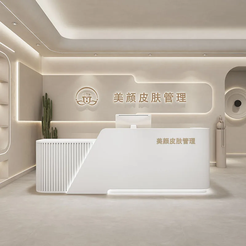 Counter Reception Desks Executive Office Table Cash Counter Desk Futuristic Desk Luxury Office Comptoir Beauty Salon Furniture