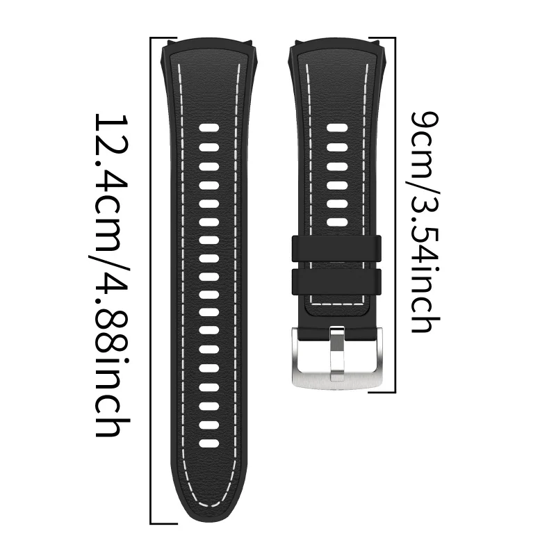 Premium Silicone Strap with Metal Buckle, Adjustable and Stylish Smartwatch Accessory