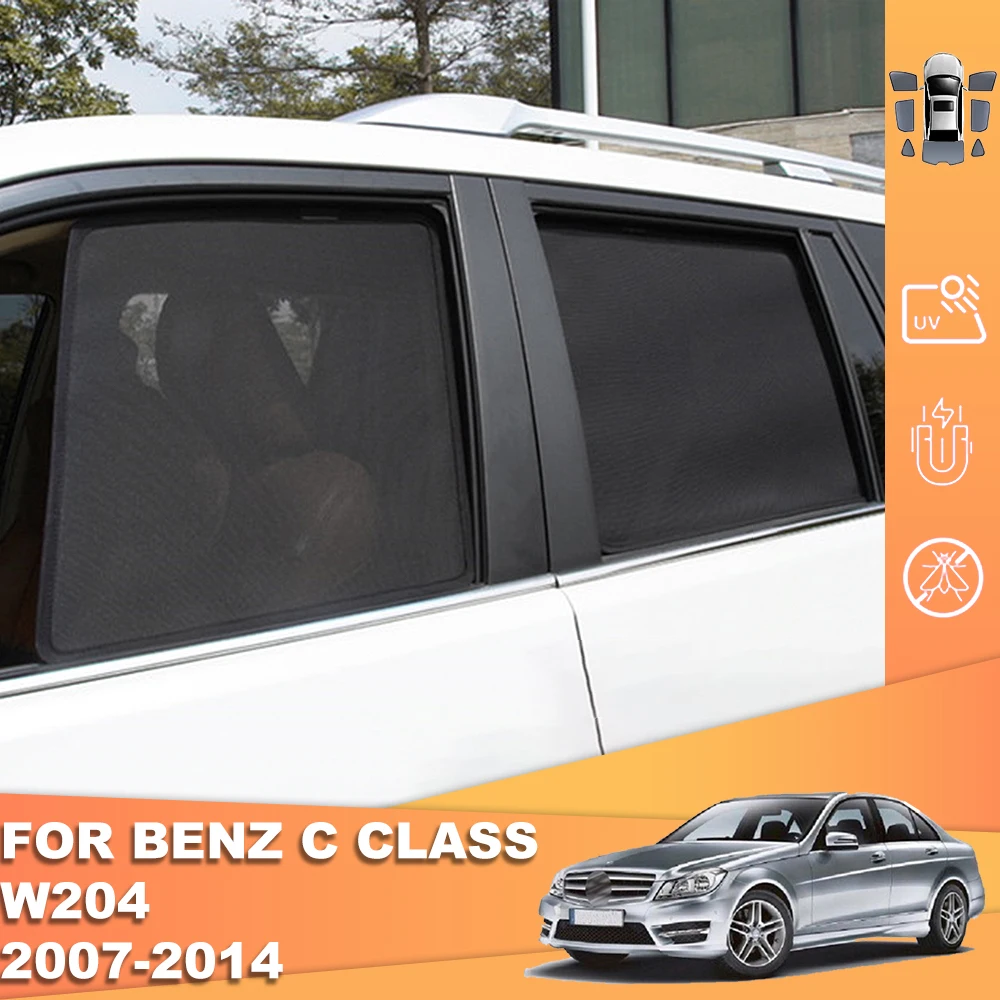

For Mercedes Benz C Class W204 2007-2014 200 300 Car Sunshade Shield Front Windshield Curtain Rear Side Window Sun Shade Visor