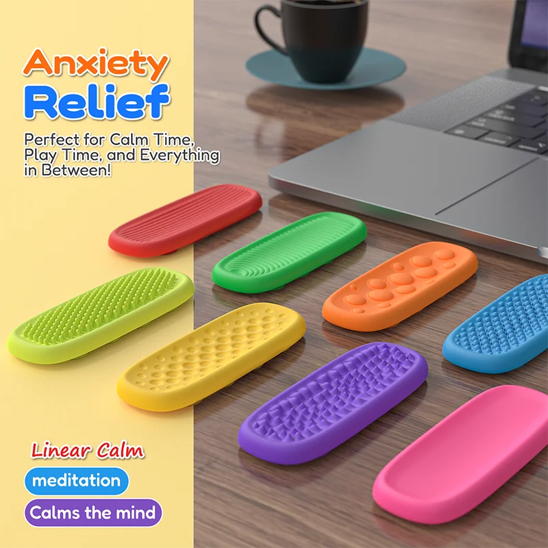 Silicone Sensory Strip Fidget Toys Kids Autism Decompression Calming Fidgeting Toy Adults Stress Desk Anxiety Relief Sensory Toy sensory fidget toy,anti stress toy,fidget toy,finger sensory toy