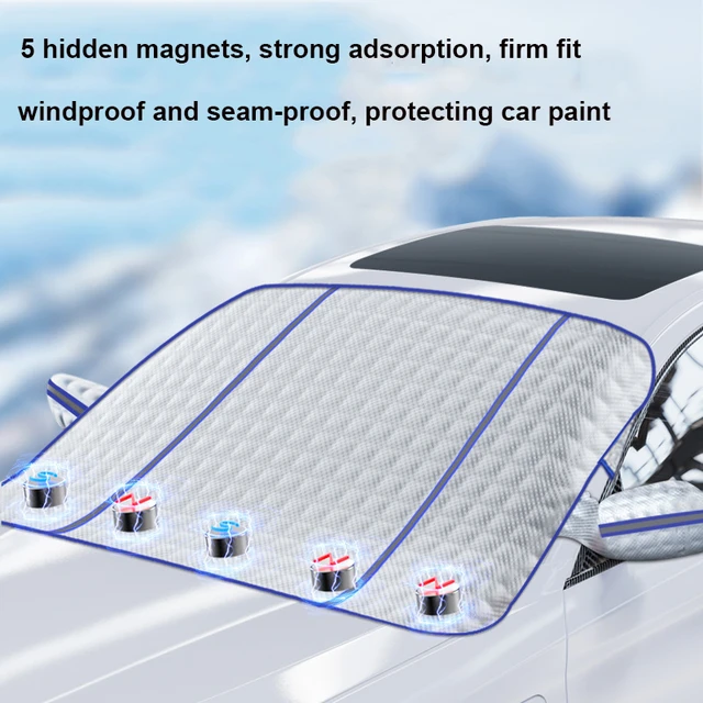 Car Windshield Cover,windshield Magnetic Snow Cover Winter, Windscreen Cover  With Side Wing Mirror Cover,car Frost Windscreen Cover,snow Ice Frost Sun