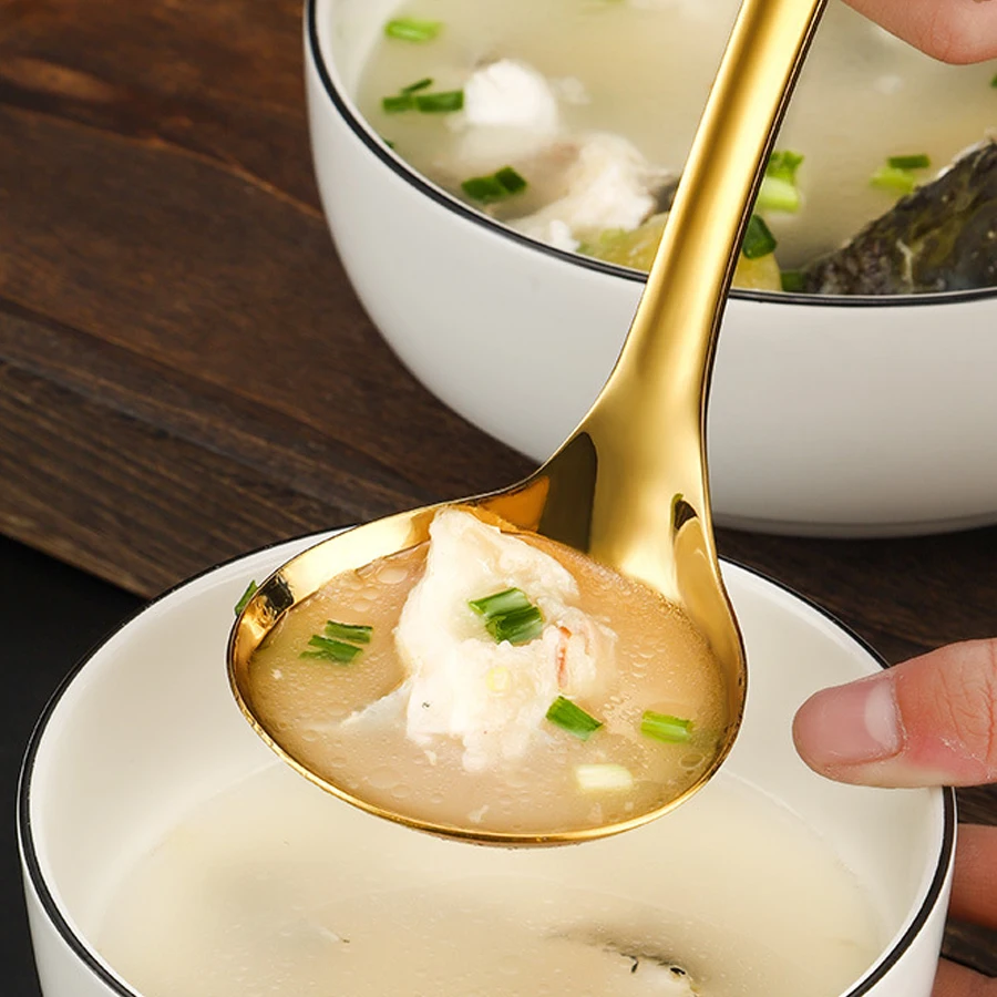 304 Stainless Steel Spoon Colander Thickeneded Cooking Spoon Large Kitchen Tool