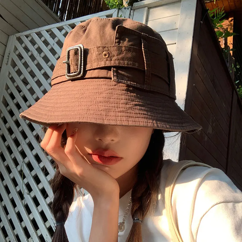 

Japanese Tooling Style Designer Bucket Hat 2023 Spring and Summer New Leisure Basin Cap Travel Sunscreen Shade Women's Hats