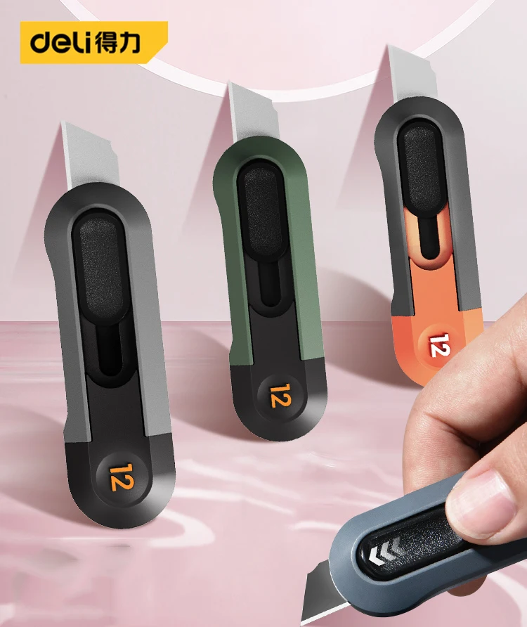 Mini Auto-Retract Utility Knife Front Self-Locking Pocket Box Cutter carving knife,box cutter,utility knife,cutting knife,art knife,box opener