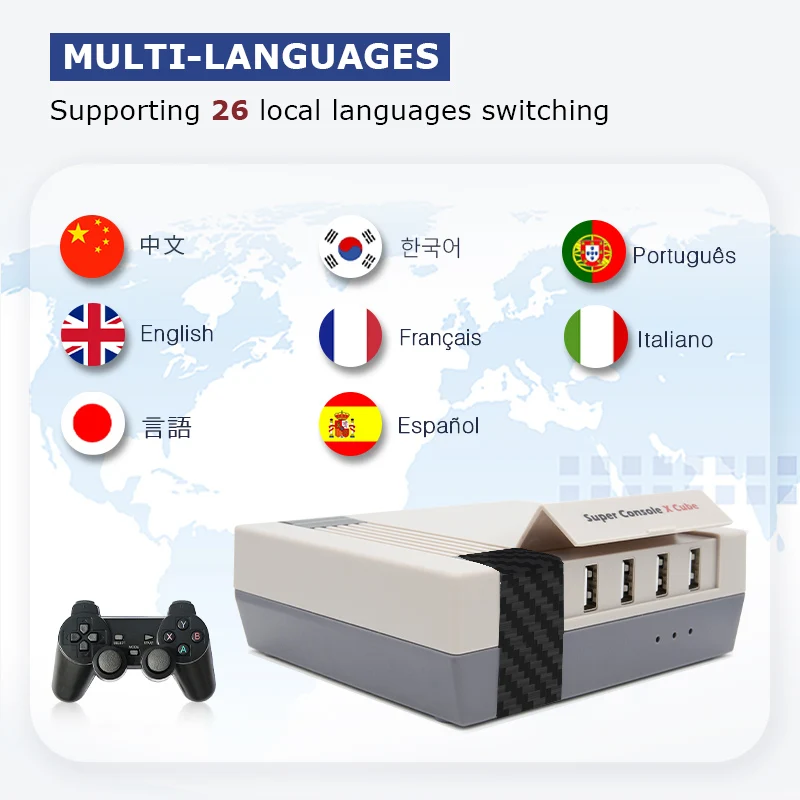 슈퍼 콘솔 X 큐브 레트로 비디오 게임 콘솔, 60000 게임 포함, DC 아케이드, 나오미, 네오지오용 휴대용 게임 플레이어, 플러그 앤 플레이