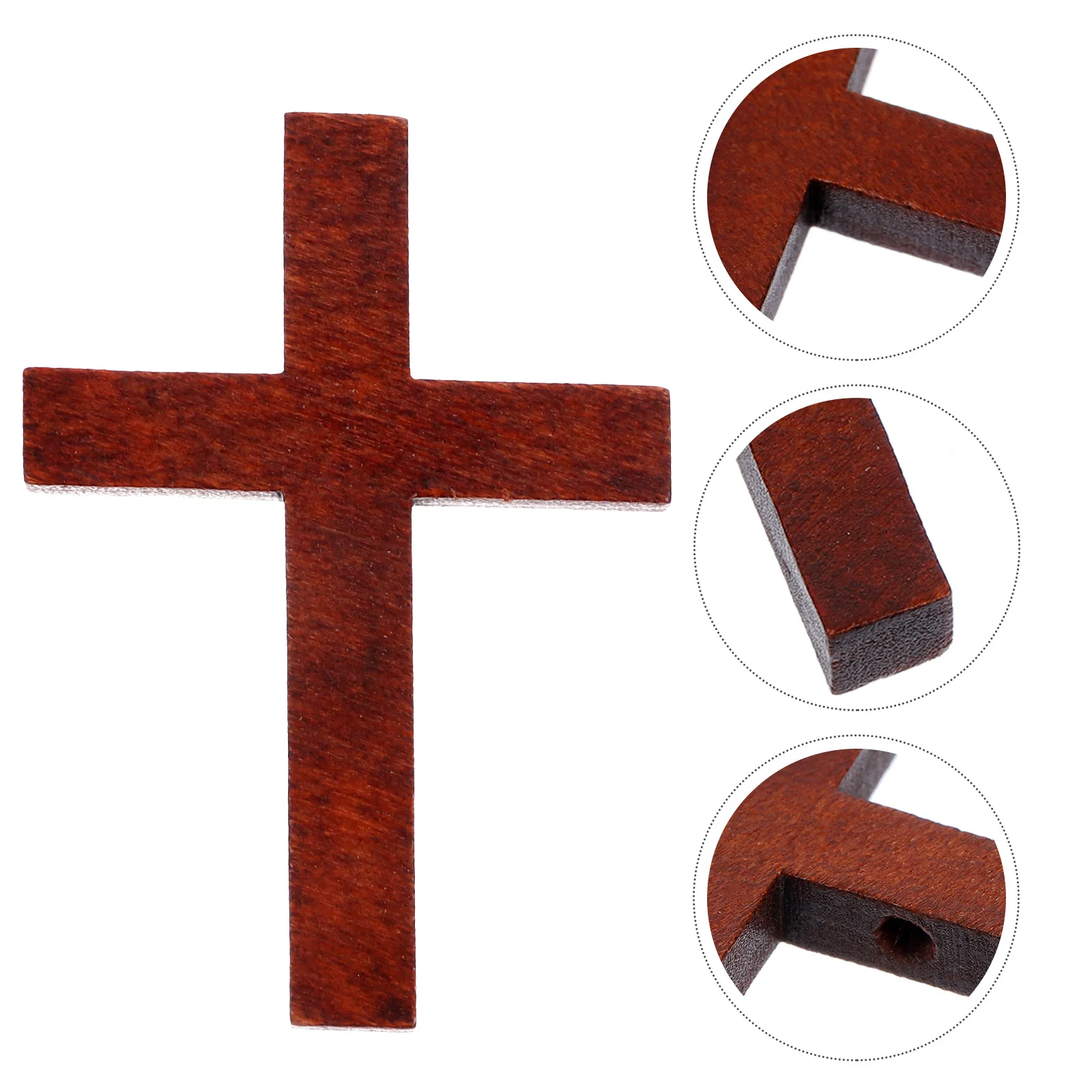 

100 Pcs Wooden Cross Earring Small Charms Pendants For Bracelet Key Fob Making Necklace Crafts