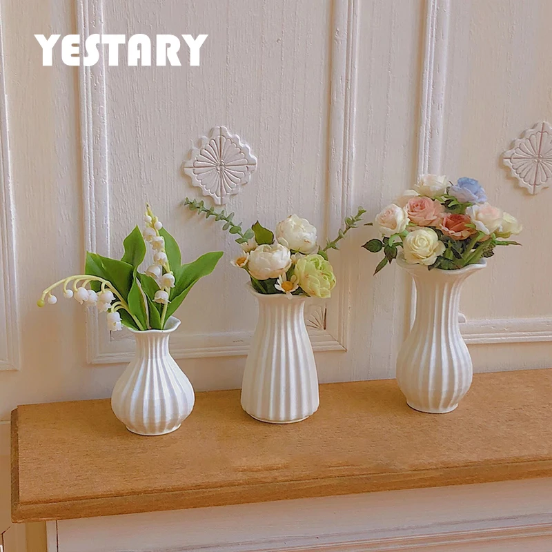 

YESTARY 1/6 BJD Furniture For Dollhouse Resin Vase Miniature Items Models Fashion Vase For Blythe 1/6 ob22 Doll House Decoration