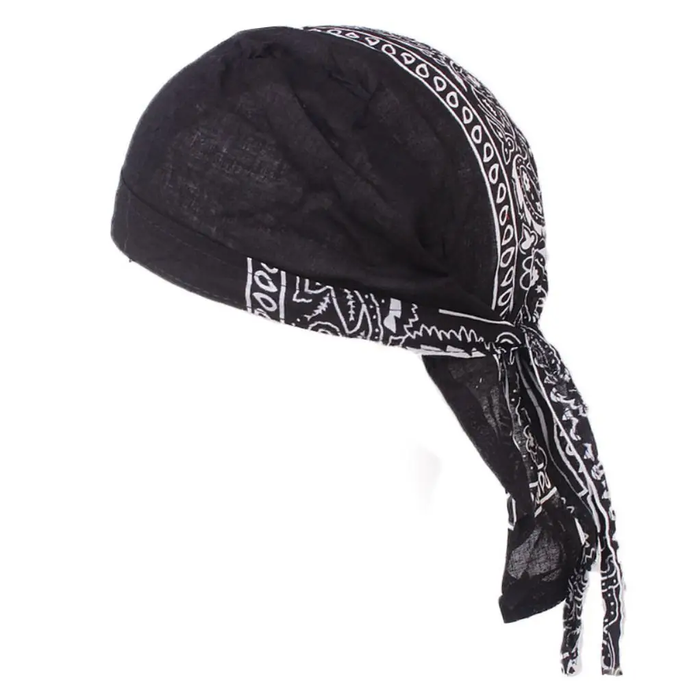 Männer Frauen schnell trocknen Baumwolle Piraten hut Outdoor Sport Bandana Kopftuch Krebs Chemo Cap – Detail 13