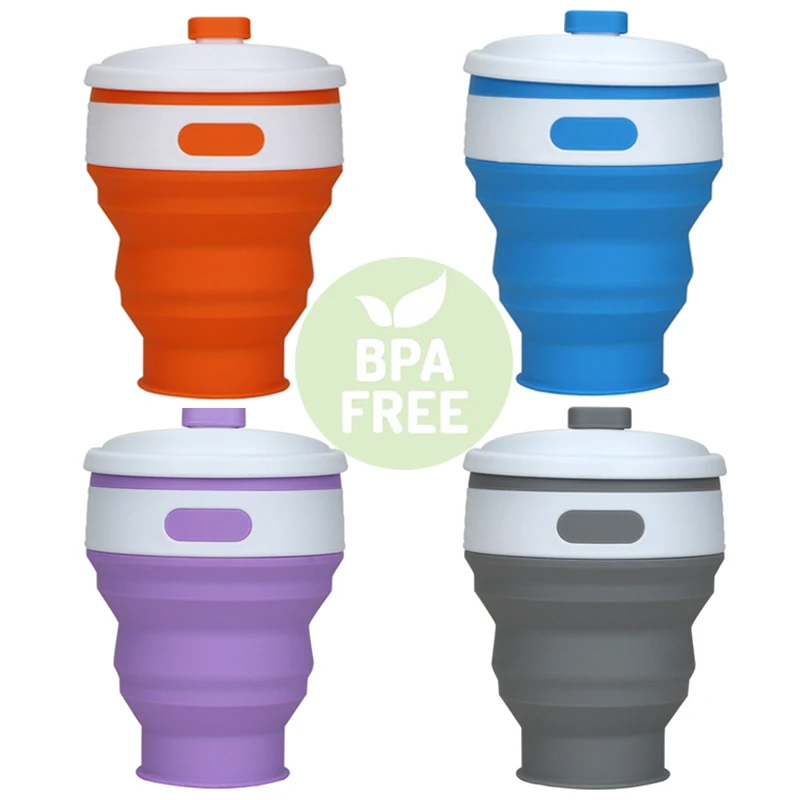 300ml Portable Silicone Cup Coffee Mug Telescopic Silica Drinking Collapsible Gargle Cup Outdoor Reusable Travel Kids Mug Cups