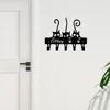 1pc Cat Wall Art Metal Decor - Stylish Home Wall Mount with Unique Keychain & Hook, Ideal Cat Lover Gift & Decorative Accessory 1