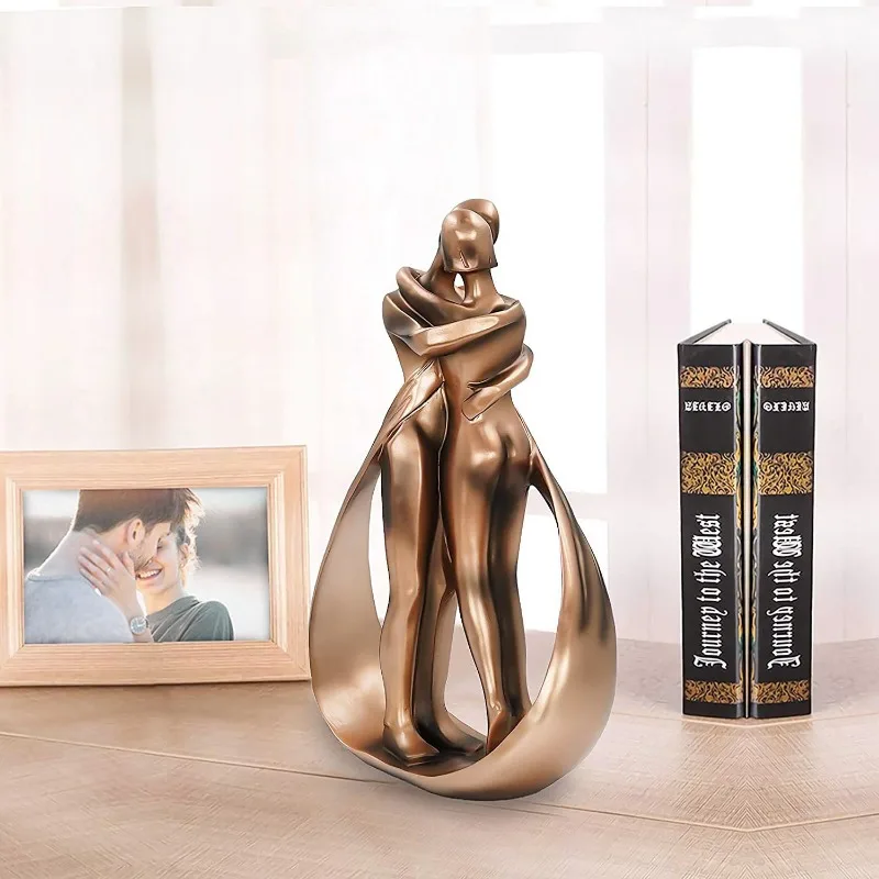 

Lovers hug and kiss resin home desktop Nordic art simple decoration