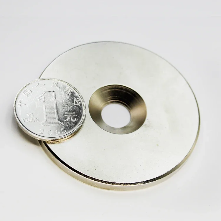 카운터 싱크 네오디뮴 자석, 영구 NdFeB 자석, 60x5-8mm, 60x5mm 구멍, 8mm