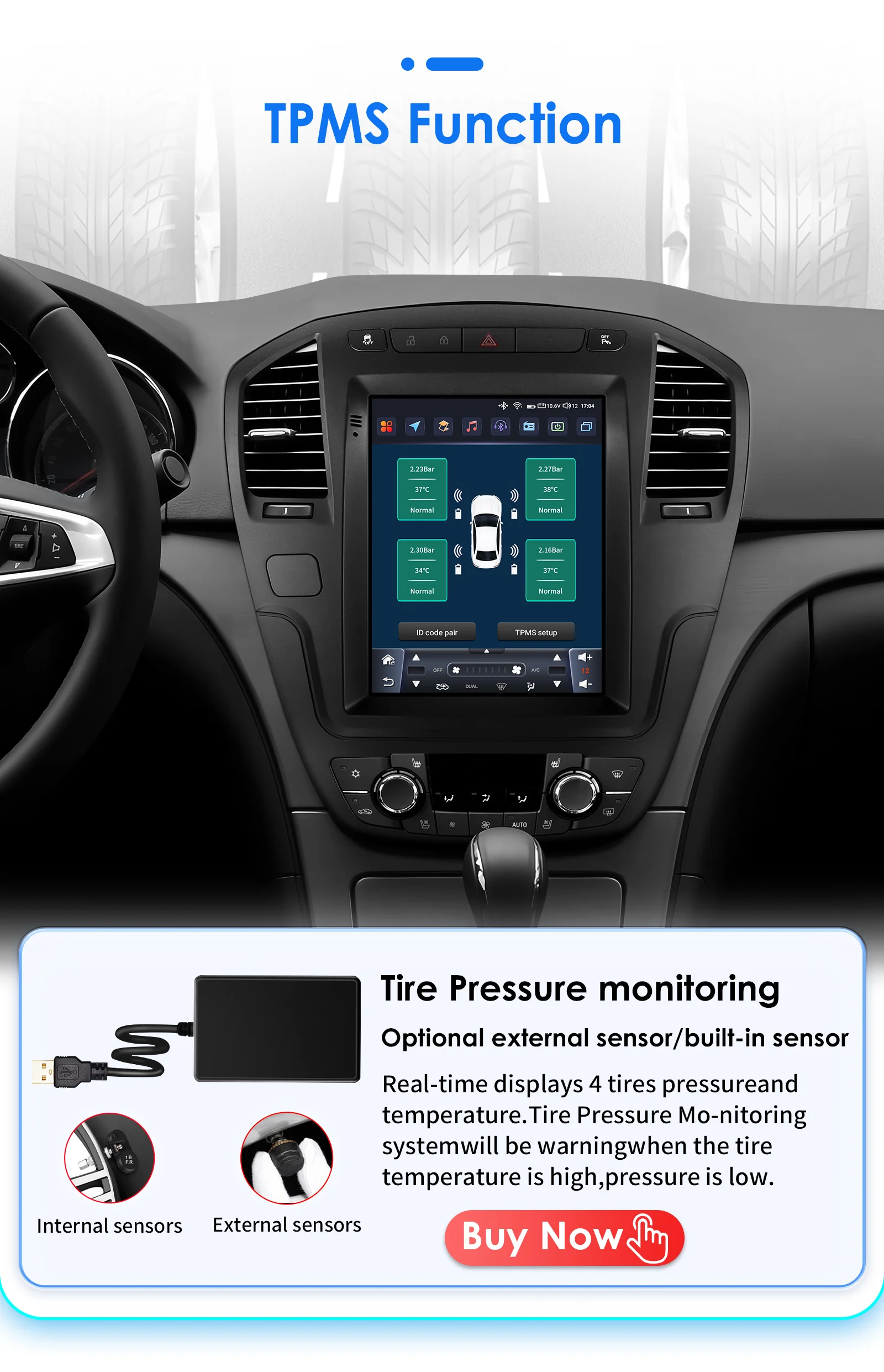 9,7 Zoll 2 DIN Android 13 Auto-Multimedia-Stereo für Opel Insignia Buick Regal 2009–2013 Autoradio Vertikaler Bildschirm Carplay 7862 – Detail 23