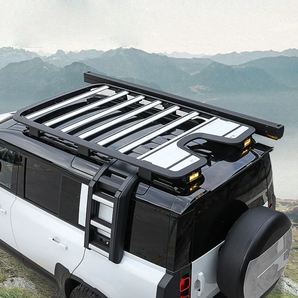 New 4X4 Cargo Carriers Car Roof Luggage Rack Platform  Racks for Land Rover Defender 110 90 high quality l320 car top aluminum alloy roof rack rrails luggage for land rover range rover sport 2006 2013