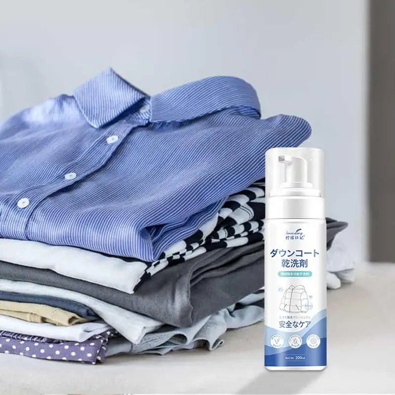 Dry Foam Cleaner 200ml Dry Wash Spray For Clothing Bubble Cleaner Foam Spot Clothes Refresher Spray Stain Remover