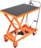 TF23 Hydraulic Lift Table Cart 500lbs Capacity 28.5" with 4 Wheels and Non-Slip Pad, for Material Handling and Transportation 1