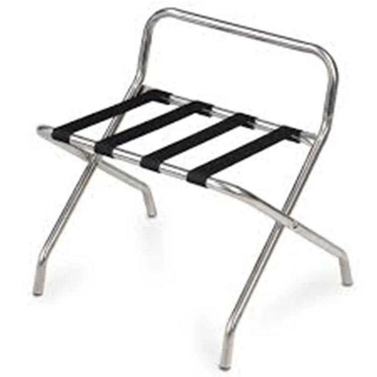 

Guestroom Folding Stainless Iron Steel Metal Luggage Rack For Hotel