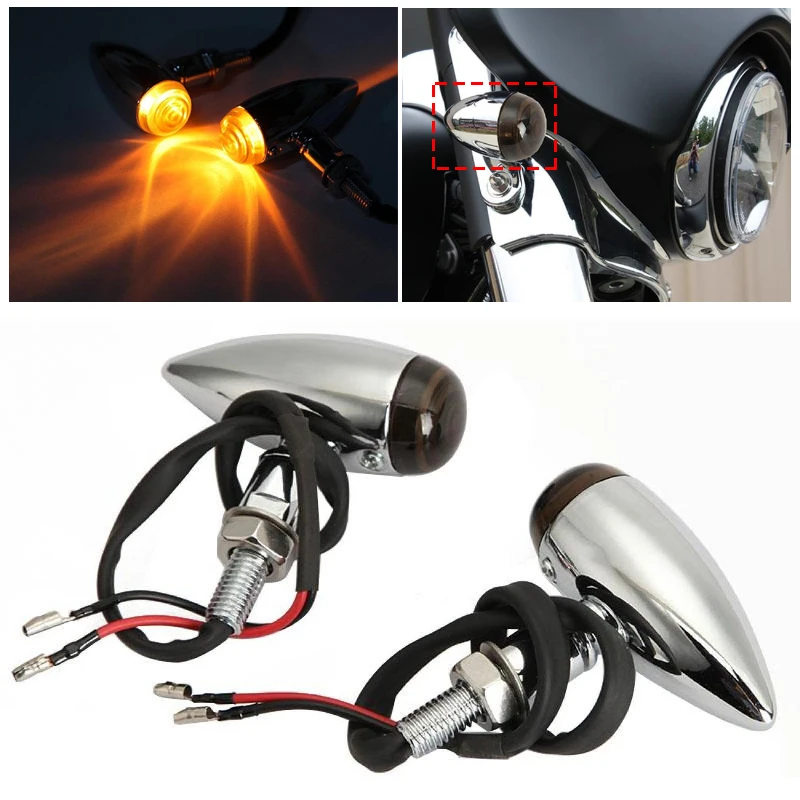 

1 Pair Bullet Type Motorcycle LED Turn Signal Lights for Harley Davidson/Suzuki/Yamaha/Kawasaki