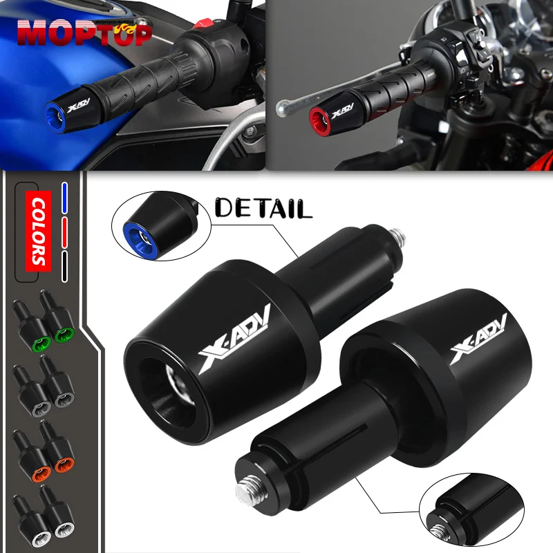 

For Honda X-ADV 750 XADV750 X ADV 750 2017-2024 Motorcycle Handlebar Grips Cap Handle Bar Ends Gear Balanced Plug Slider Cover
