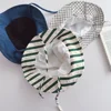 New Boy Children Striped Lacing Fisherman's Cap Girl Baby Solid Casual Sunscreen Hat Infant Cotton Caps Kid Windproof Basin Hats 4