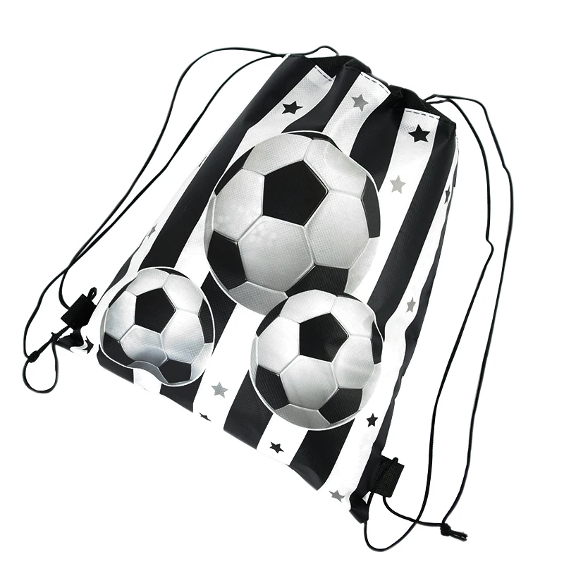 10 Stücke Fußball Party Gefälligkeiten Kordelzug Taschen Fußball Geschenk Goodie Bag Kinder Sport Thema Geburtstag Party Dekoration Lieferungen – Detail 14