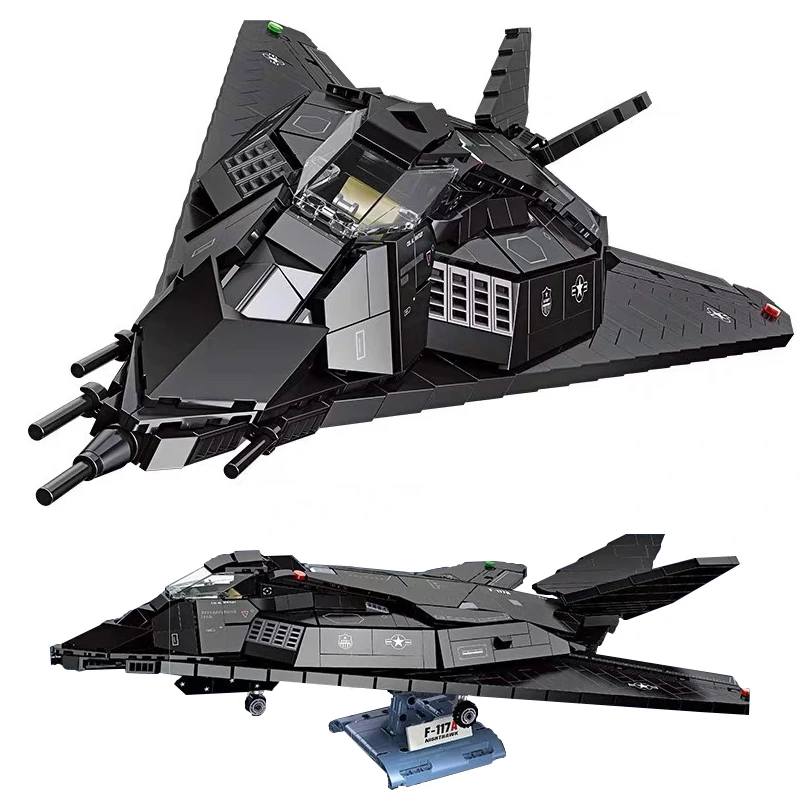 男の子、飛行機、飛行機、ジェットF-117A、ナイトホーク