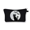 Witchy Woman Cosmetic Case with Moon Star Makeup Bag Magical Hat Furnace Moon Cat Storage Organizer Witchcraft Cosmetic Bags 3