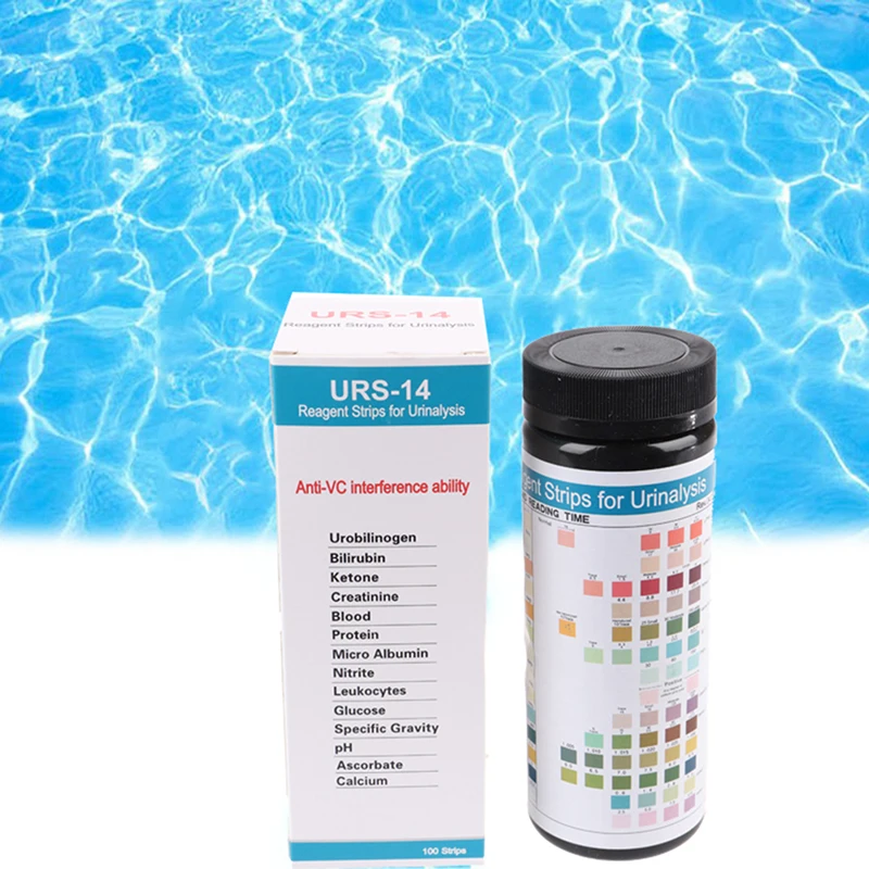 PH indicator test strips URS-14 100strips Urinalysis Reagent Test Paper Urine pH Test Strips Leukocytes