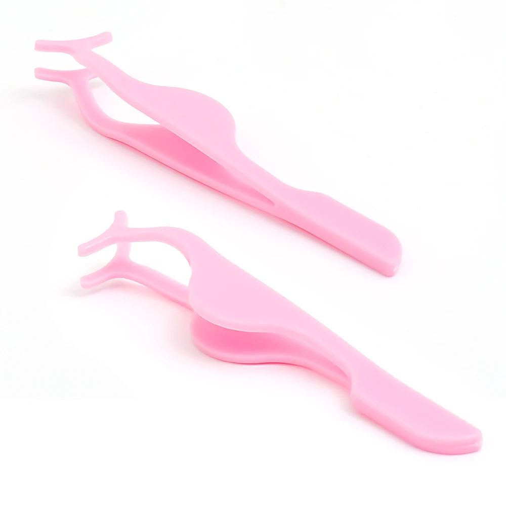 Pink False Eyelash Extensions Plastic Tweezers For Eyelash Extensions Auxiliary False Lash Supplies Multifunctional Makeup Tools 5