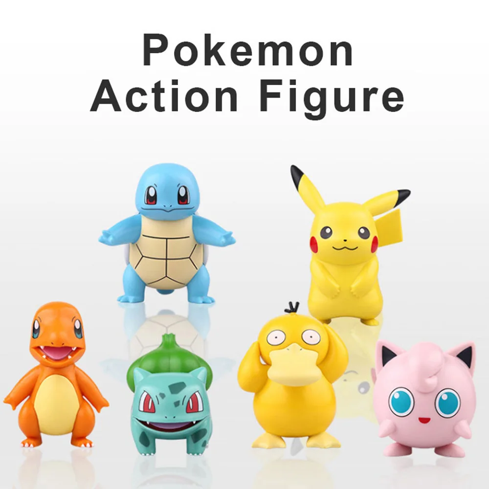 

Figure Psyduck Cute 6 Doll Pikachu Charmander Styles Pokemon Squirtle Jigglypuff Toys Hobbies Action Toy Figures