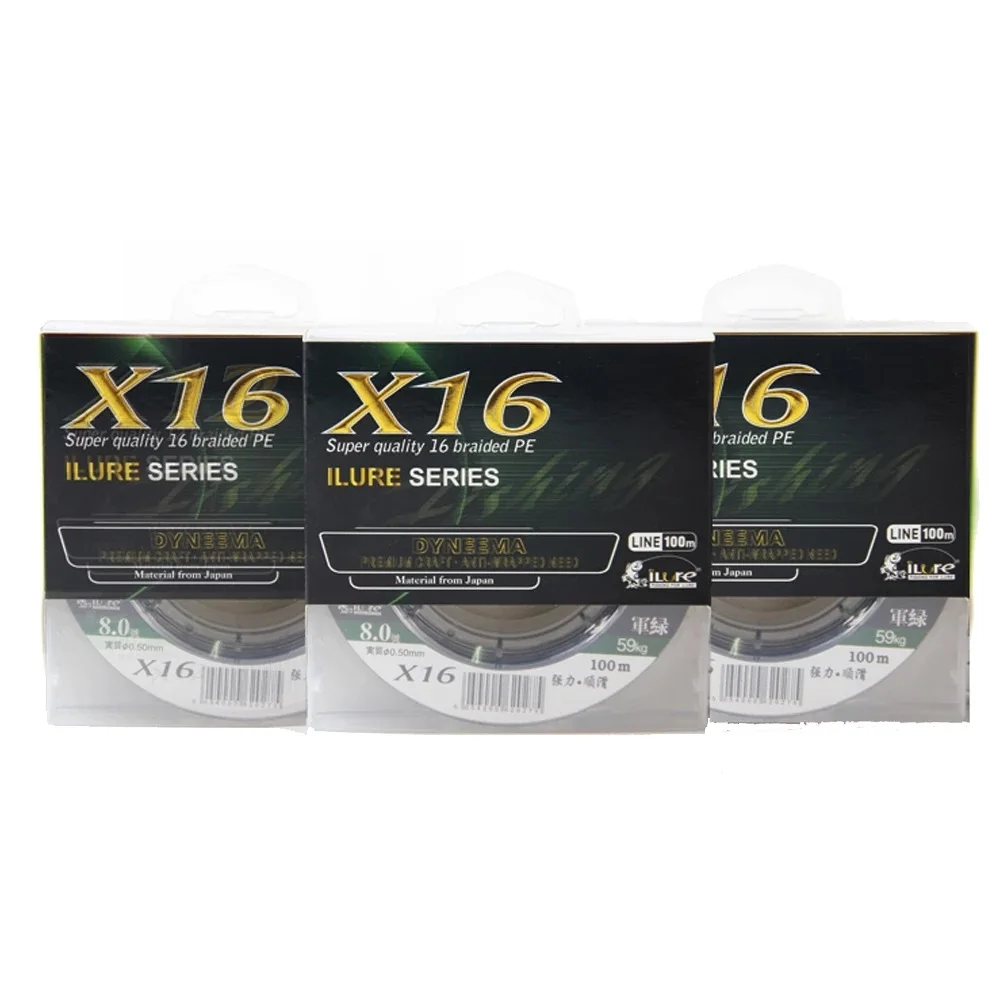 16 Strands Braided Rope Fishing Line Multifilament 100M Carp Fishing Japan Braided Wire All for Accessories Sea PE Line