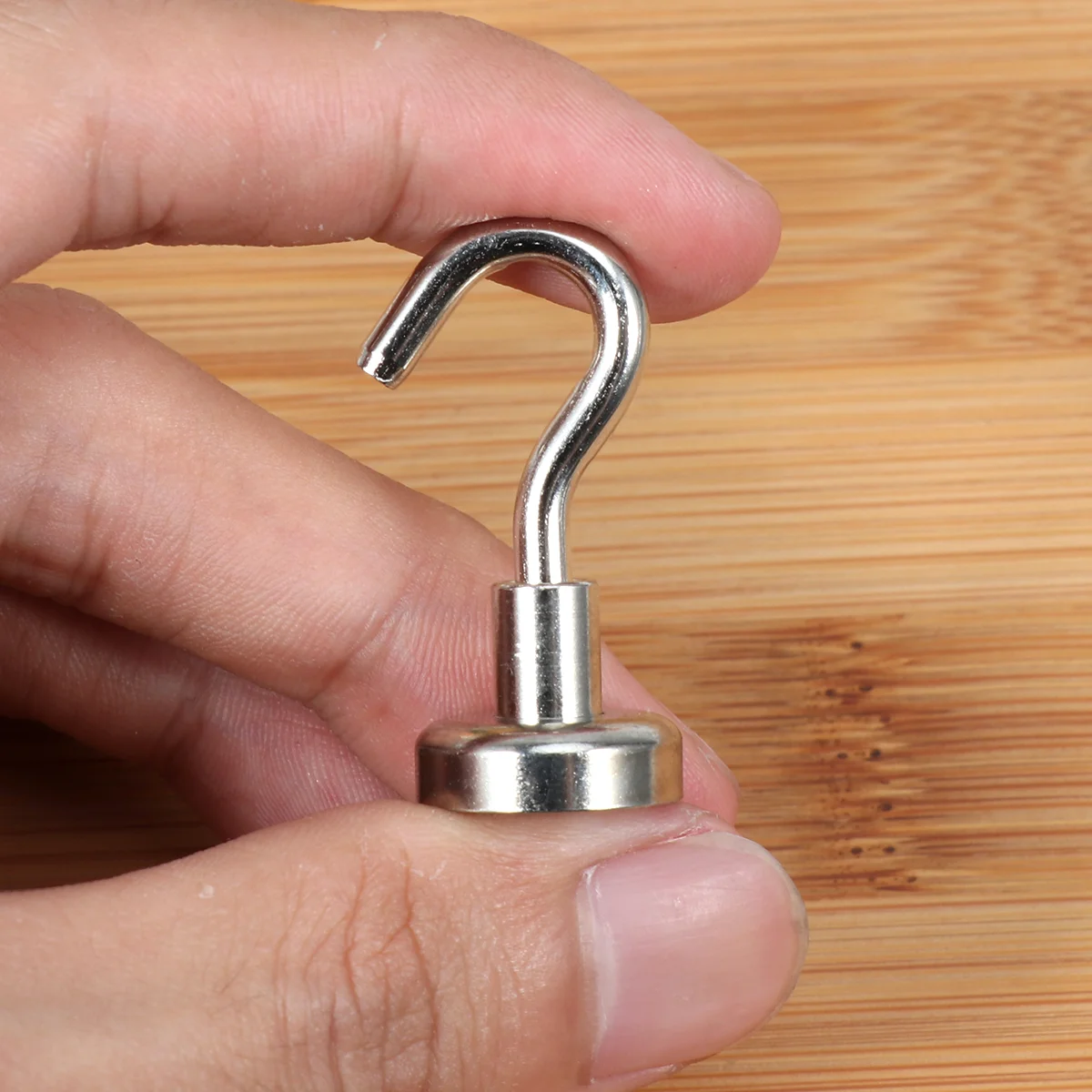 

8pcs Super Strong Heavy Duty Ndfeb Hook Household Magnetic Hooks for Home Kitchen (Silver)