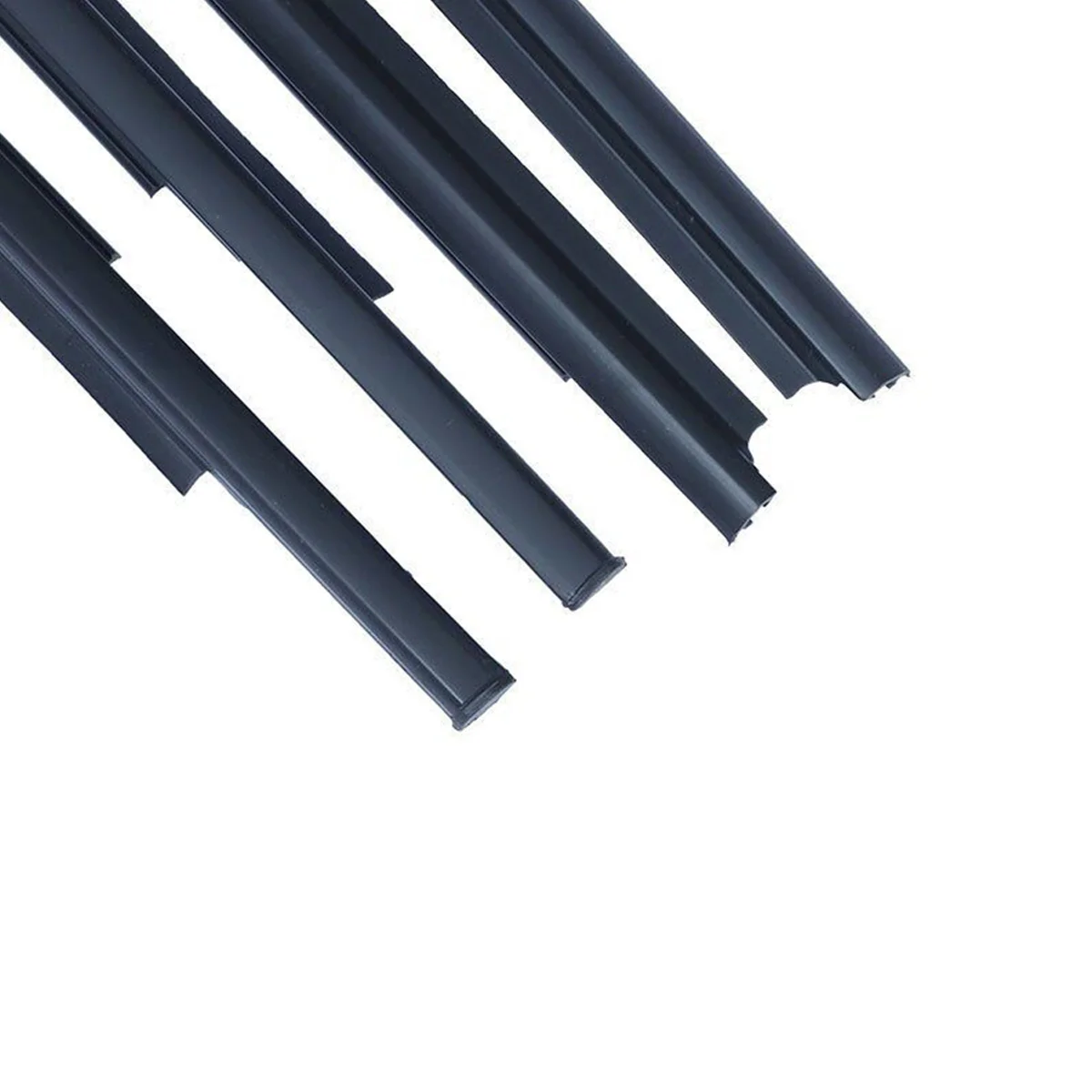 4PCS Window Weatherstrip Molding Car Outer Windows Rubber Waterproof Pressure Strip Sealing Belt For Toyota Yaris Sedan 2007-