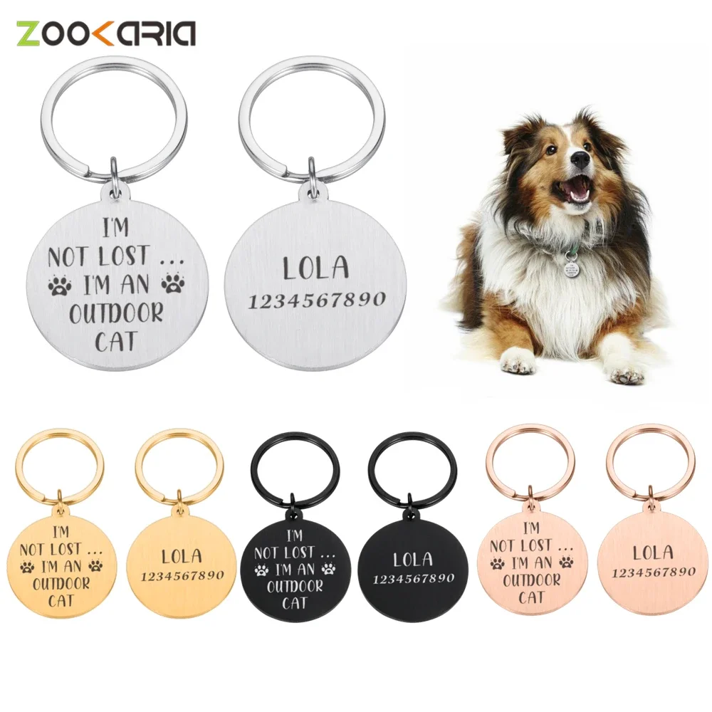 

Индивидуальная идентификационная бирка для домашних животных, ошейник для кошек и собак, табличка с именем для собак, бирки с именем против потери, настраиваемая гравировка, ожерелье, цепочка, товары для домашних животных