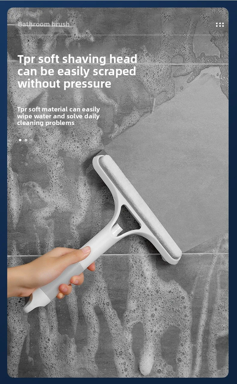 Description Picture 5 of itemThree-in-one glass wiper, multi-functional double-sided scraper, comes with a spray bottle to wipe the glass. handy gadget