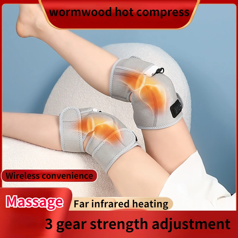 Electric Knee Protection Heating Massager Pads Therapy Adjustable Brace Support Belt Arthritis Relieve Knee Pain 3 Heating Gear hkjd leg stabilizer adjustable knee immobilizer brace hinged rom knee brace medical orthopedicss post op knee brace