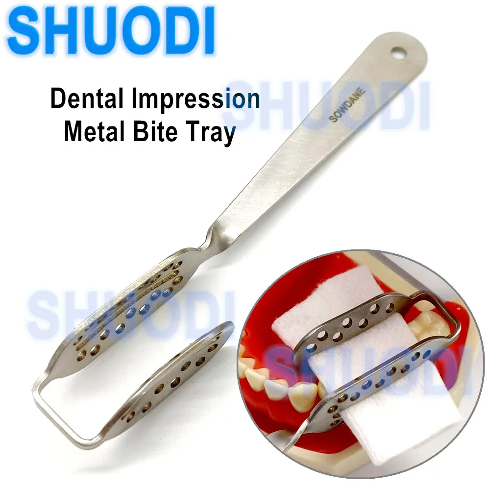 3in1 Dental Impression Metal Bite Tray Denture Autoclave Stainless Steel Material Carved