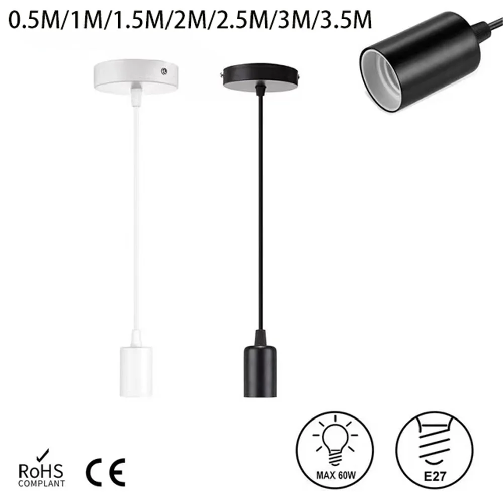 

3M Led Base Pendant Lights E26 E27 Lamp Holder Socket 110V 220V Lamp E27 Base for DIY Retro Hanging Lamp Accessories