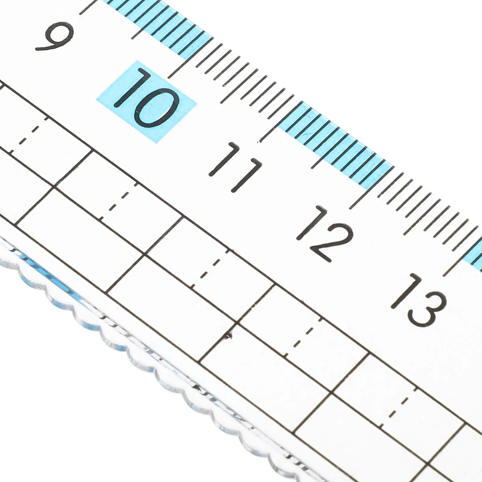 10Pcs 유연한 플라스틱 자 투명 미터법 15Cm 20Cm 투명 직선 측정 도구 학교 사무실 웨이브