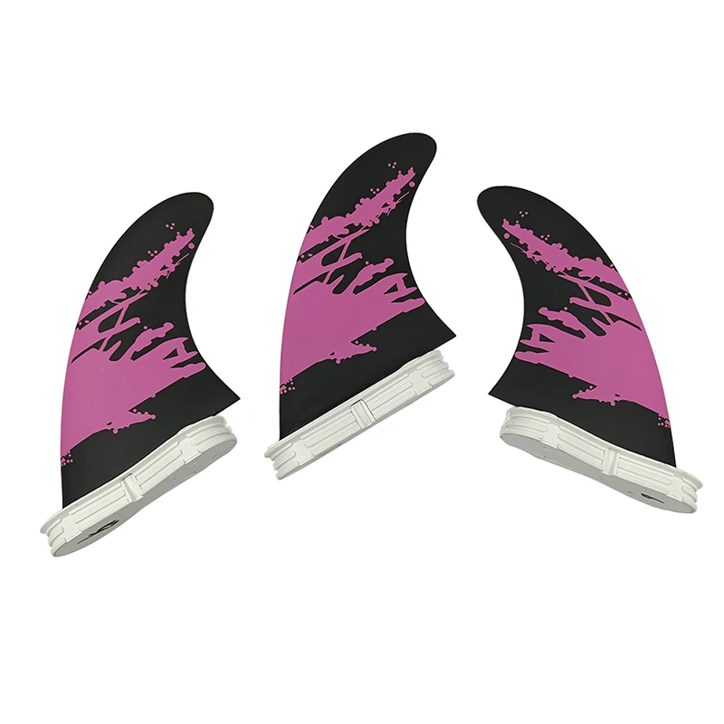 

UPSURF FCS2 Fin G5 Purple Color Surfboard Honeycomb stand up paddle Quilhas Double Tabs 2 Fin 3 pieces set In Surfing Board