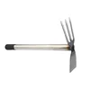Steel Handle Dual Purpose Hoe and Rake Gardening Tools Double Headed Hoe Three-tooth Rake Garden Shovel weeding tool 5